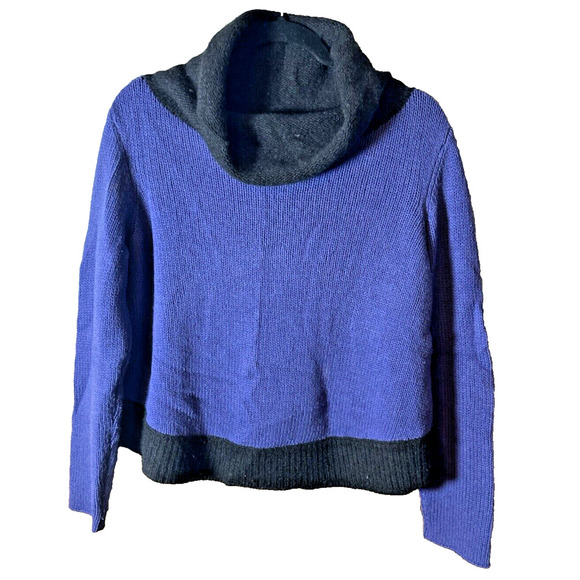 Eileen Fisher Yak Wool Color Block Sweater Women XS Chunky Knit Fuzzy Oversized - Picture 1 of 7